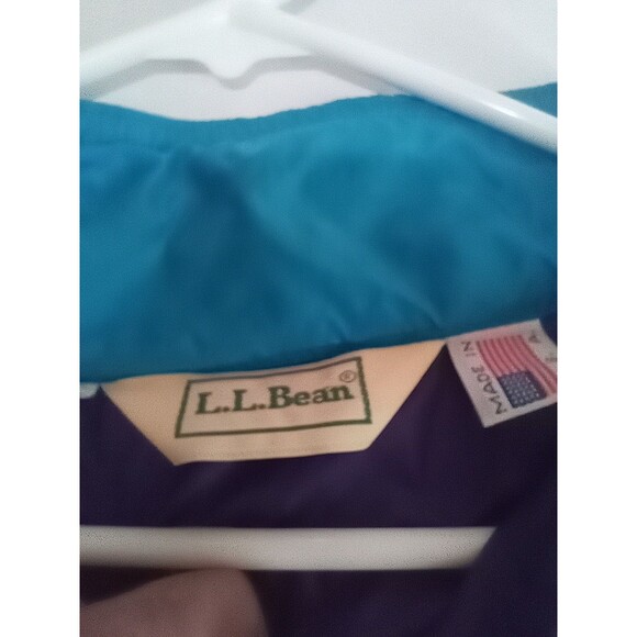 90's Vintage L. L. Bean 1/4 Zip Windbreaker Purple and Turquoise Size XL - Picture 7 of 11